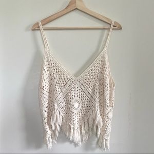 American Eagle Knit Cream Top